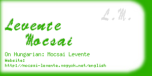 levente mocsai business card